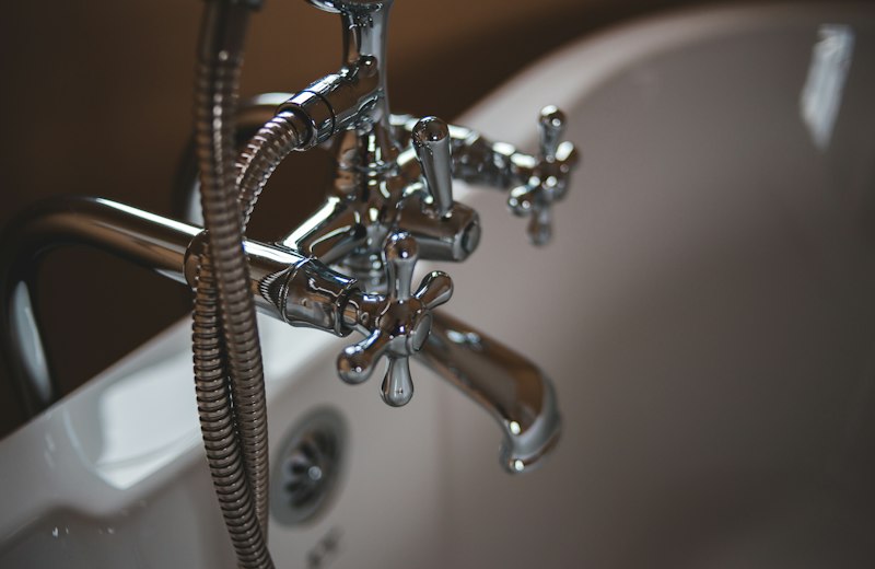 Pipework connected neatly beneath a sink